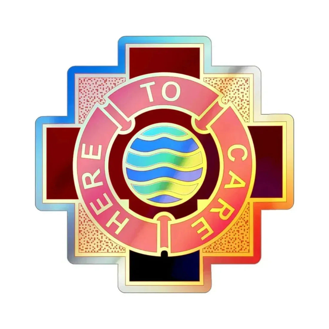 6253 US Hospital (U.S. Army) Holographic STICKER Die-Cut Vinyl Decal 3 Inch Holographic - The Sticker Space