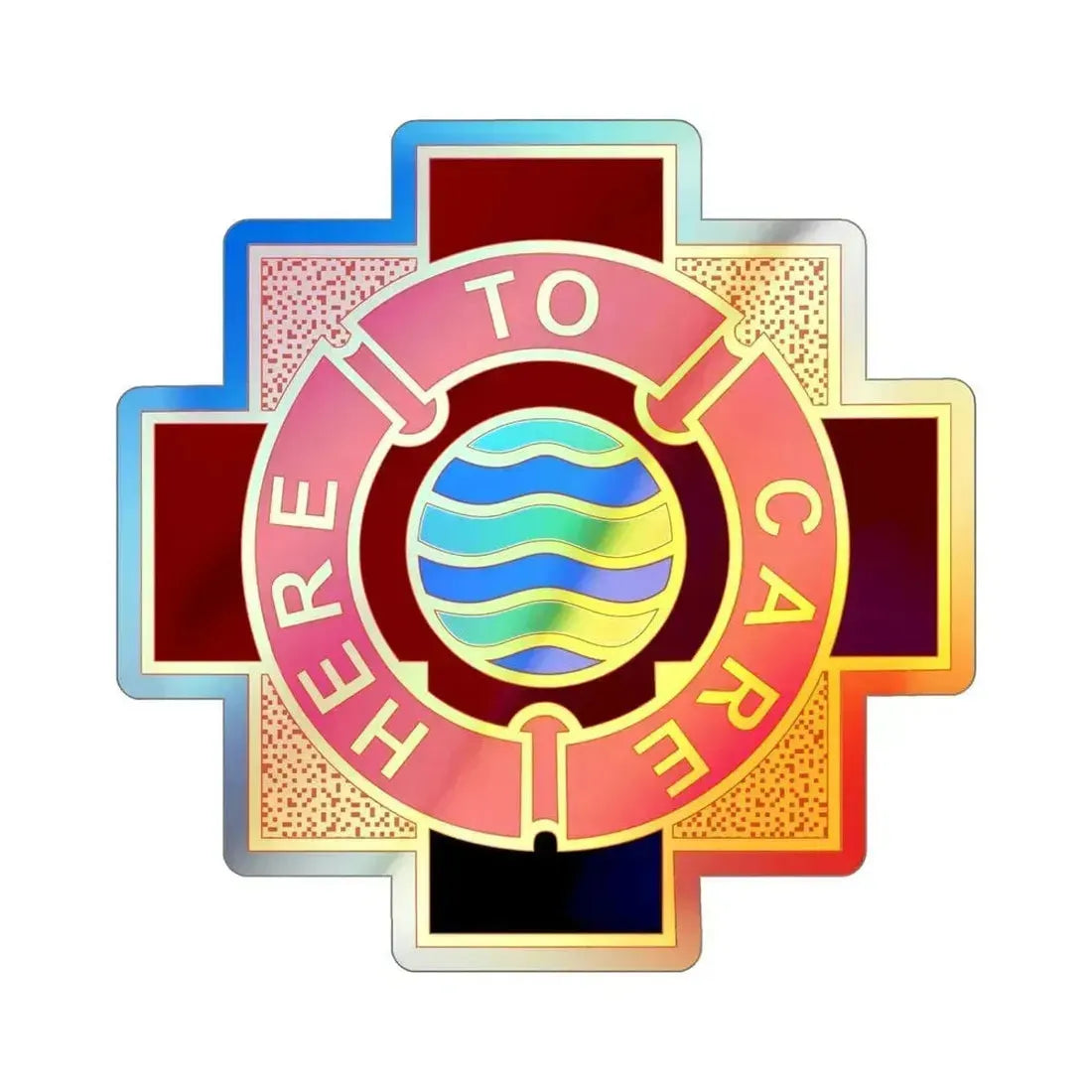 6253 US Hospital (U.S. Army) Holographic STICKER Die-Cut Vinyl Decal 5 Inch Holographic - The Sticker Space