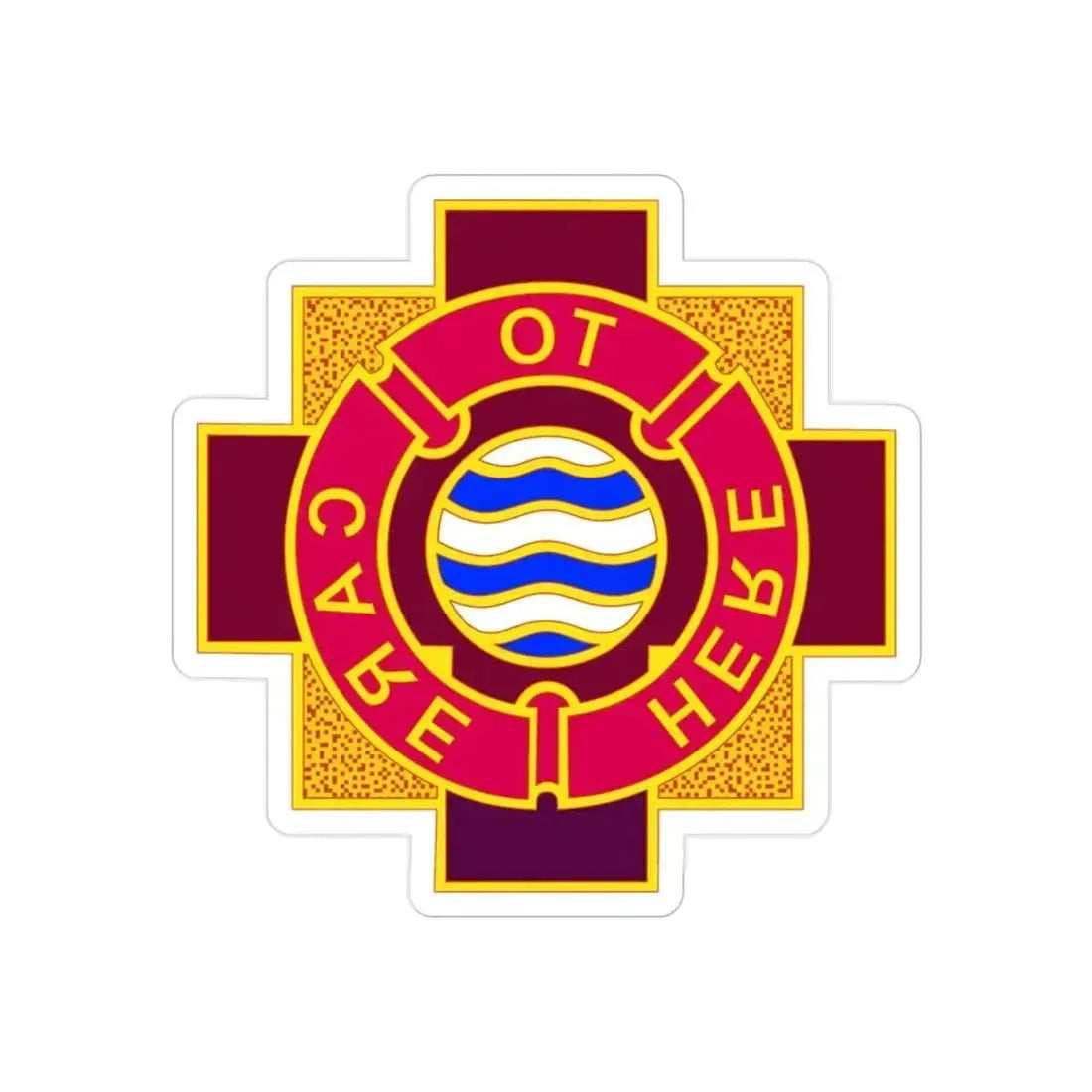 6253 US Hospital (U.S. Army) REVERSE PRINT Transparent Die-Cut STICKER 2 Inch Die-Cut Transparent - The Sticker Space