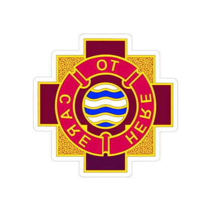6253 US Hospital (U.S. Army) REVERSE PRINT Transparent Die-Cut STICKER 3 Inch Die-Cut Transparent - The Sticker Space