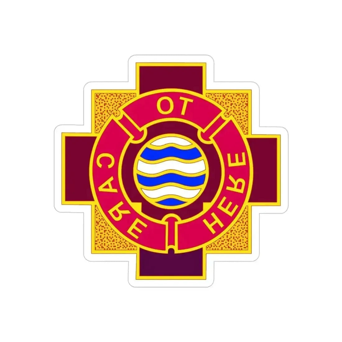 6253 US Hospital (U.S. Army) REVERSE PRINT Transparent Die-Cut STICKER 4 Inch Die-Cut Transparent - The Sticker Space