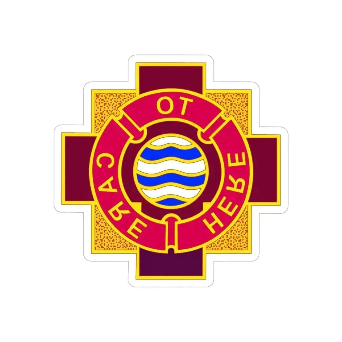 6253 US Hospital (U.S. Army) REVERSE PRINT Transparent Die-Cut STICKER 6 Inch Die-Cut Transparent - The Sticker Space