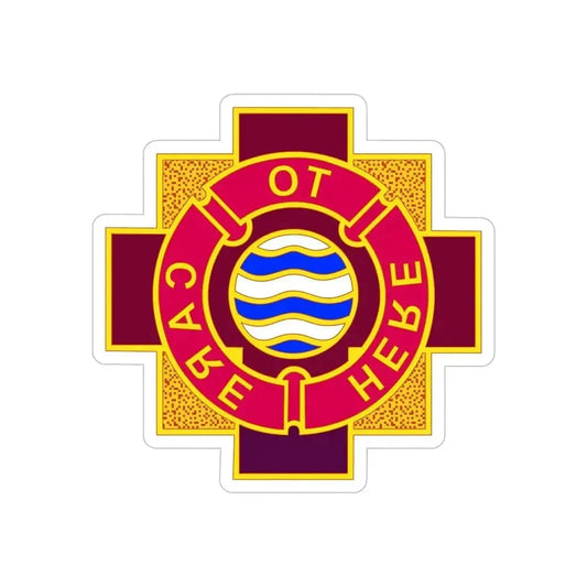 6253 US Hospital (U.S. Army) REVERSE PRINT Transparent Die-Cut STICKER 6 Inch Die-Cut Transparent - The Sticker Space