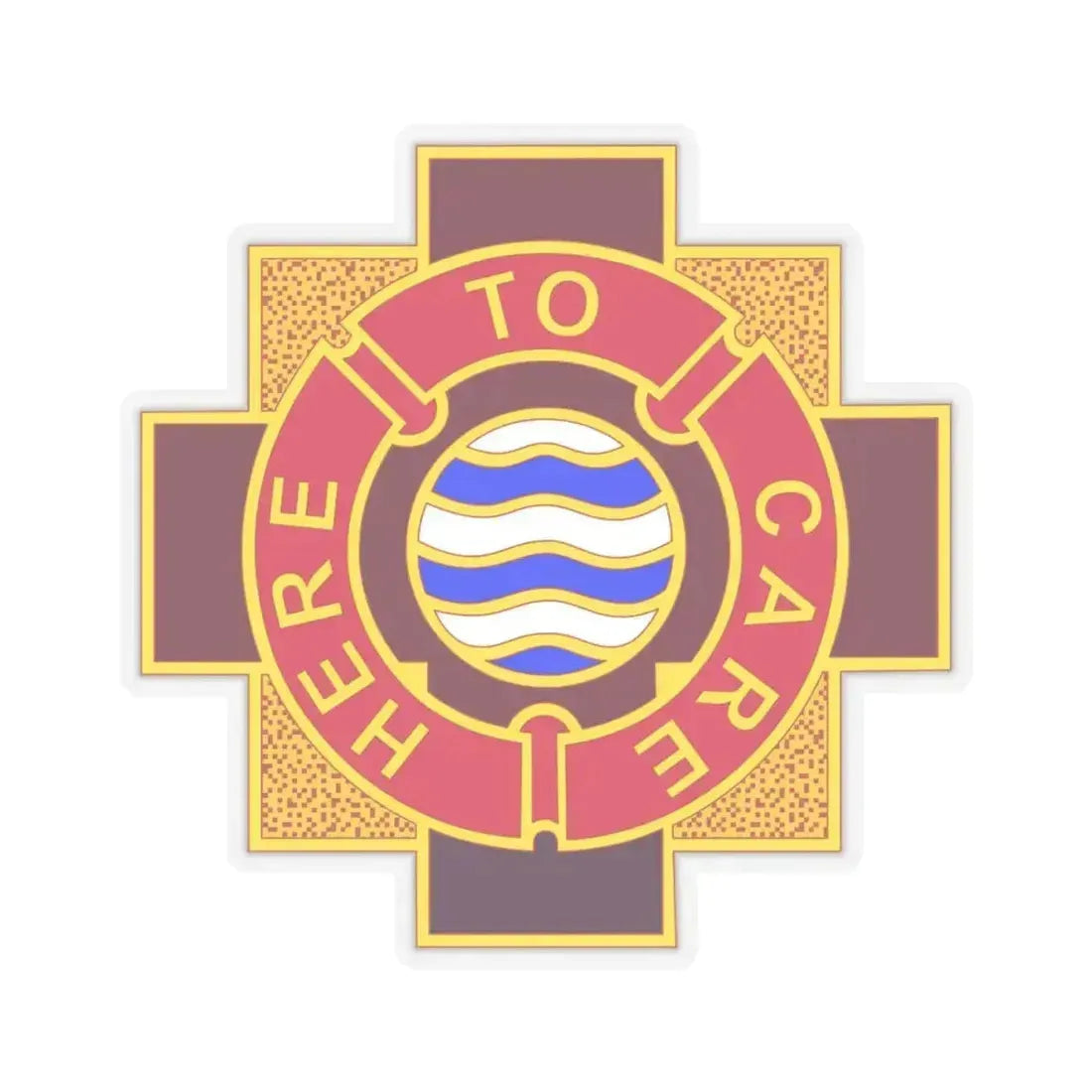 6253 US Hospital (U.S. Army) STICKER Vinyl Kiss-Cut Decal 4 Inch Transparent - The Sticker Space