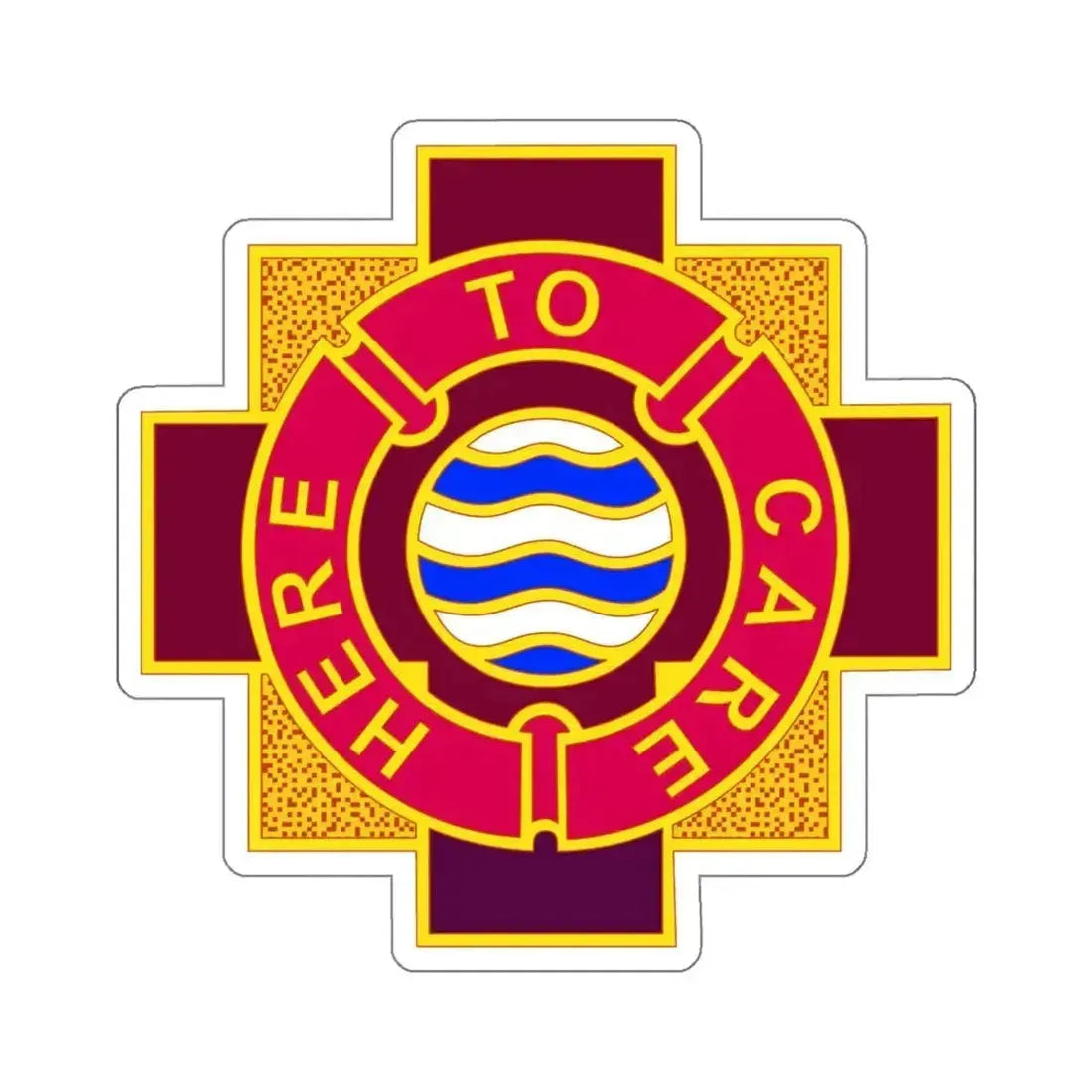 6253 US Hospital (U.S. Army) STICKER Vinyl Kiss-Cut Decal 6 Inch White - The Sticker Space