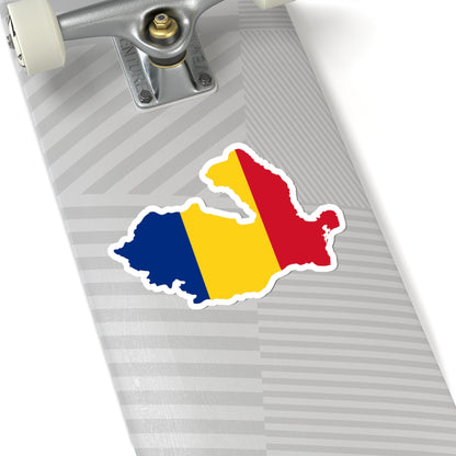 Flag-map of Romania 1940-1941 (Oman) STICKER Vinyl Kiss-Cut Decal