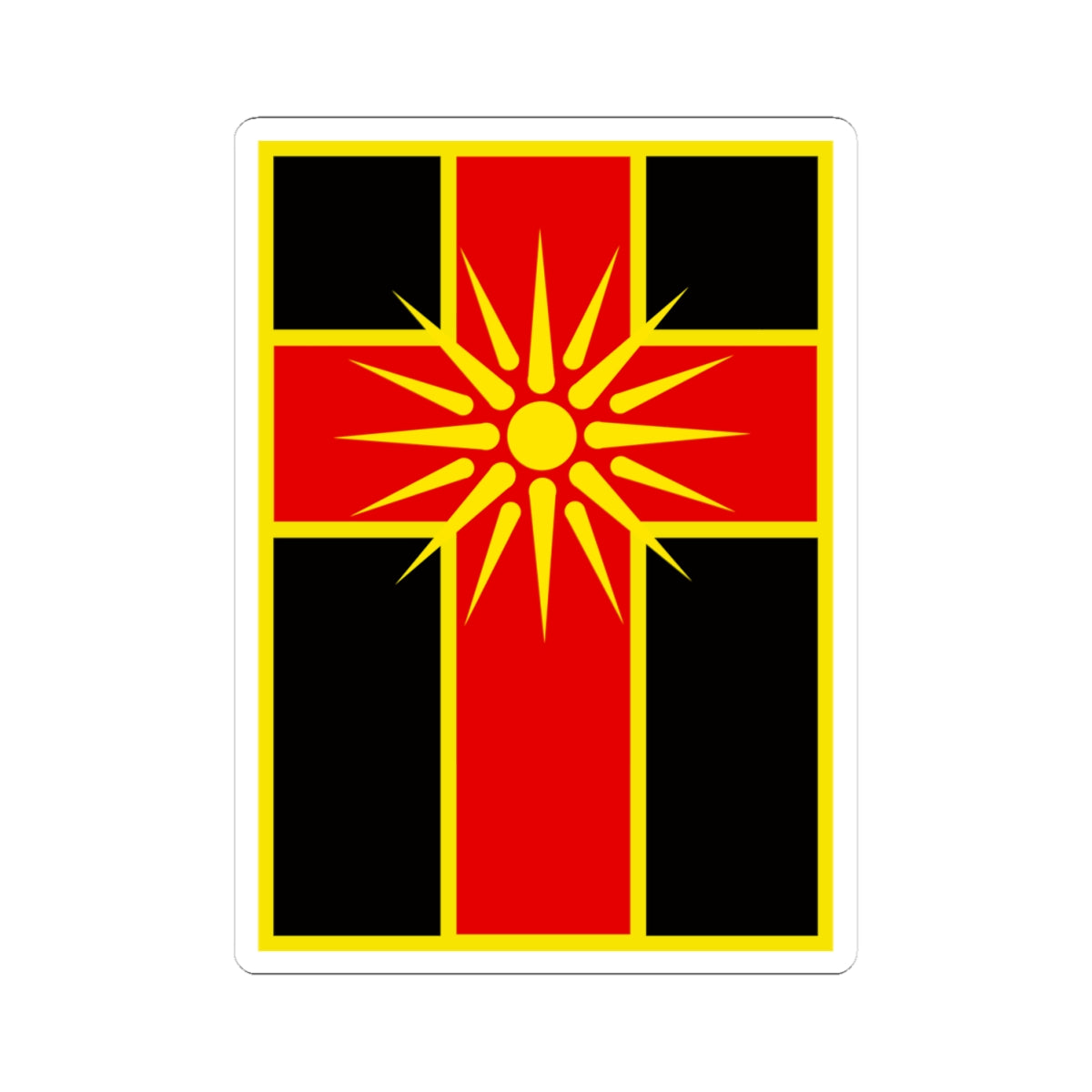 Flag of Drugovo Municipality North Macedonia (North Macedonia) STICKER Vinyl Kiss-Cut Decal