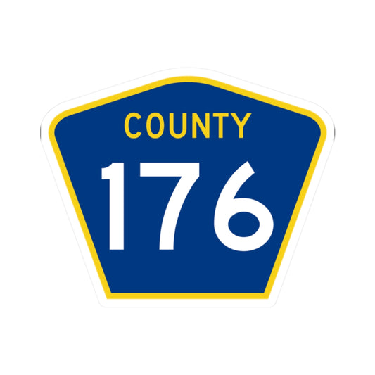 County 176 MN (Minnesota) (Road Sign) STICKER Vinyl Kiss-Cut Decal
