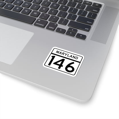 MD Route 146 (Maryland) (Road Sign) STICKER Vinyl Kiss-Cut Decal