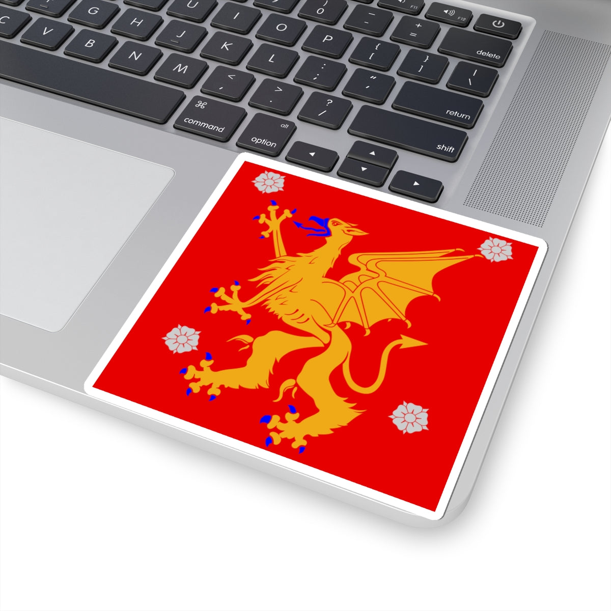 Ostergotland flag (Sweden) STICKER Vinyl Kiss-Cut Decal