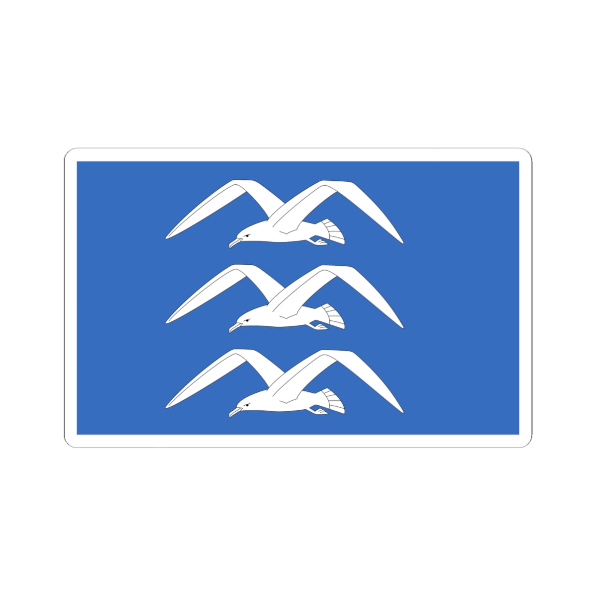 Flag of Haugesund (Norway) STICKER Vinyl Kiss-Cut Decal