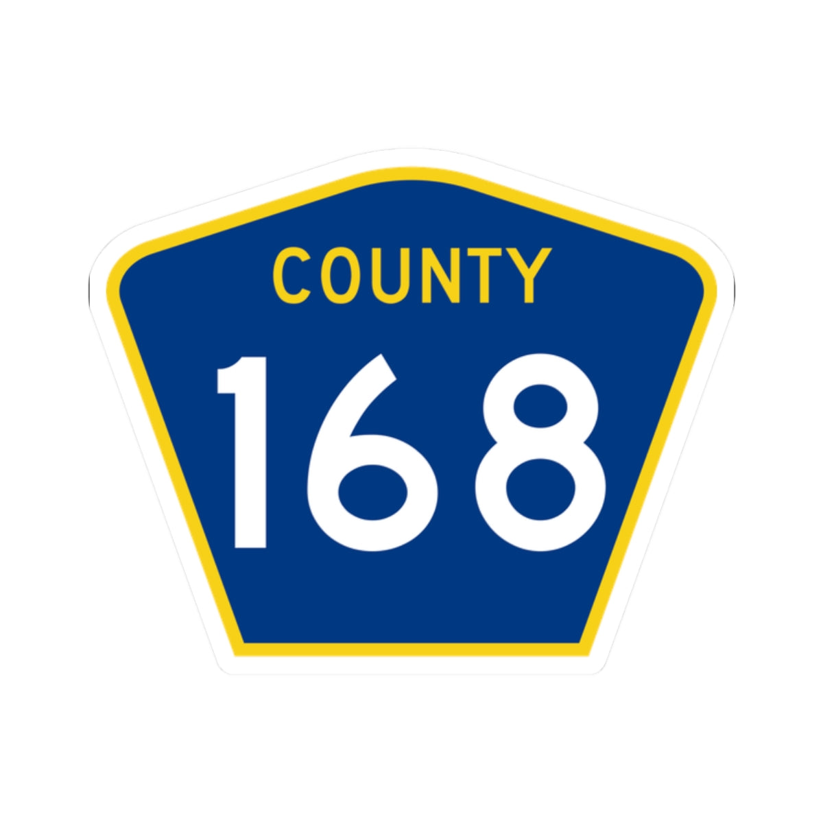 County 168 MN (Minnesota) (Road Sign) STICKER Vinyl Kiss-Cut Decal