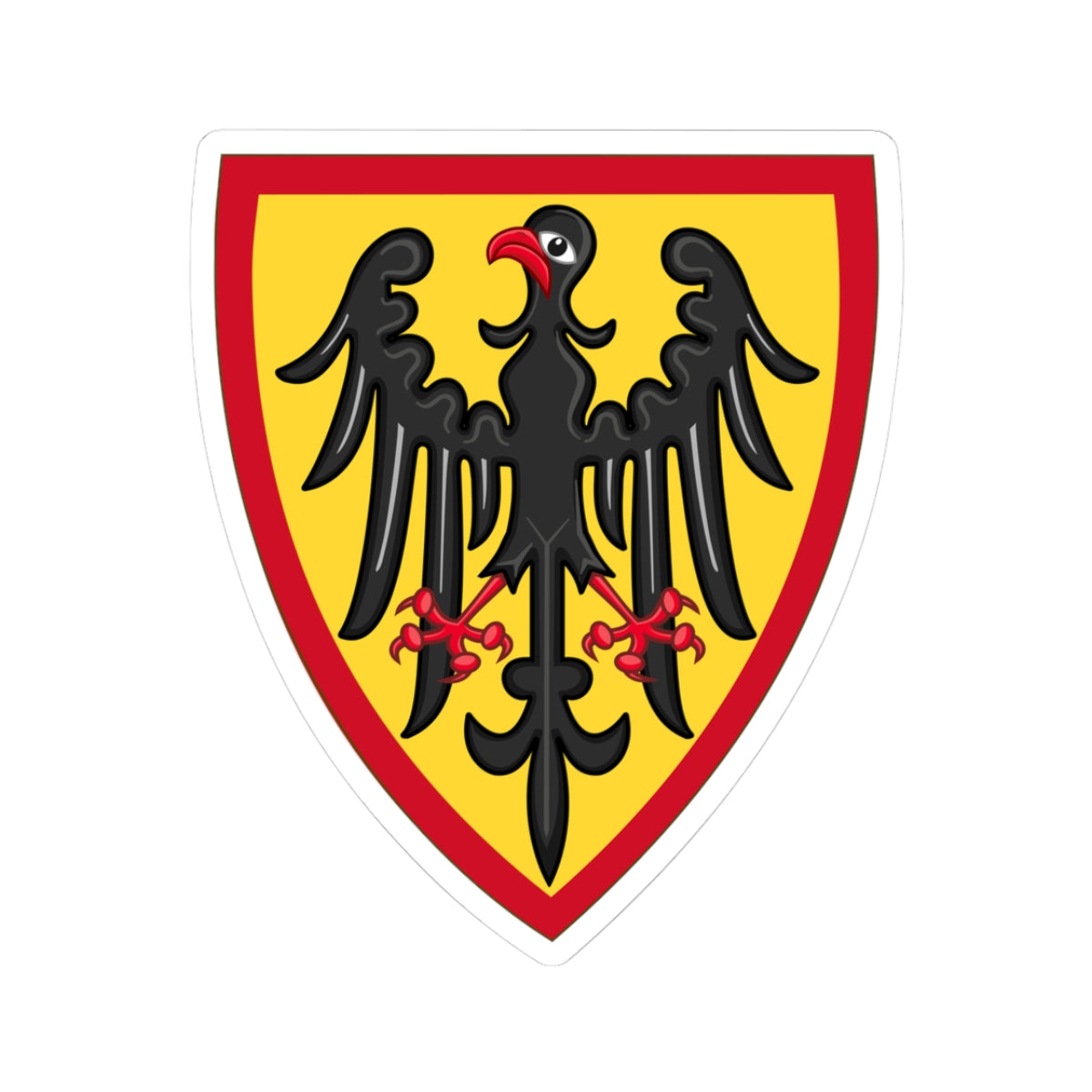 Attributed Coat and Shield of Arms of Henry VI Holy Roman Emperor Codex Manesse (Spain) (Coat of Arms) STICKER Vinyl Kiss-Cut Decal
