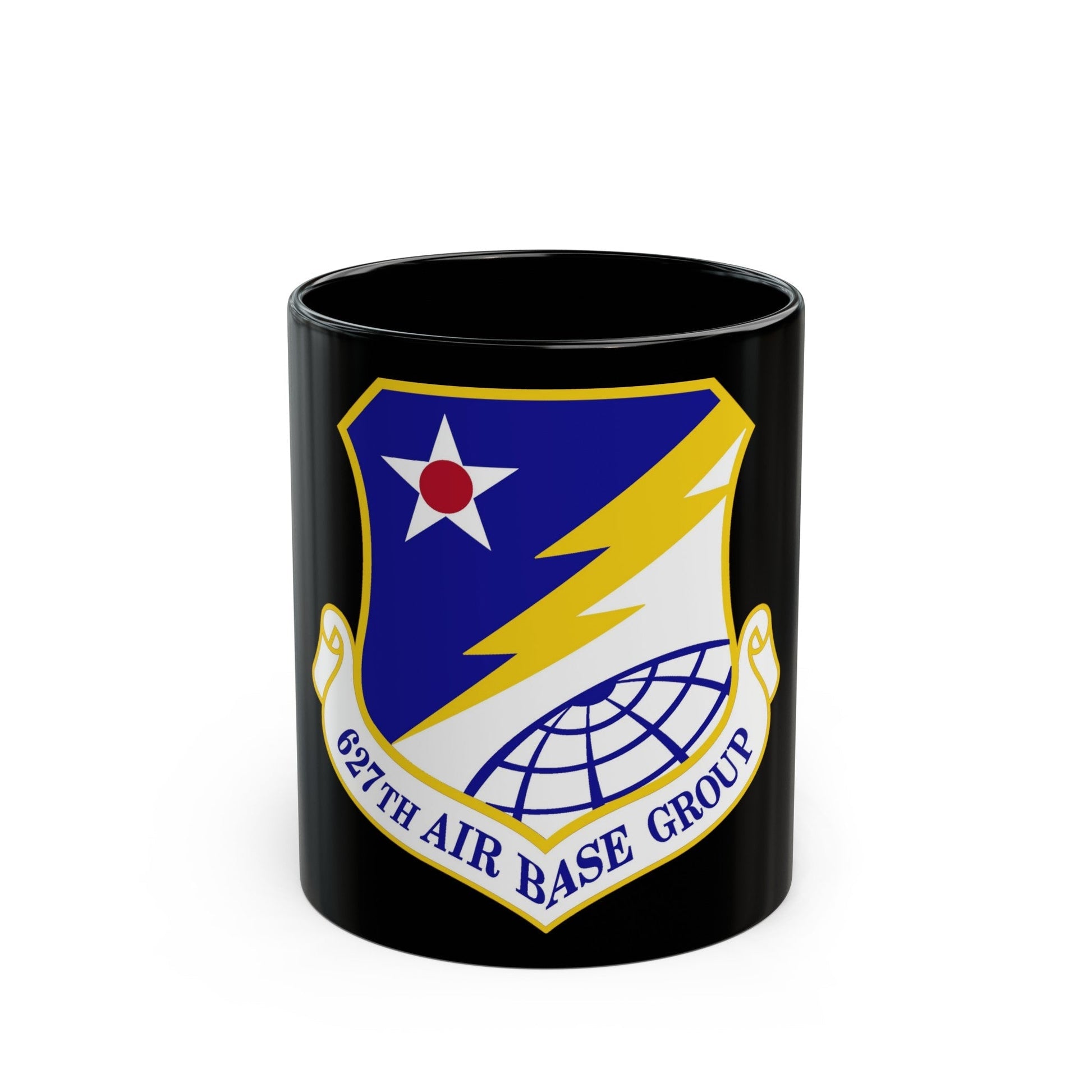 627 Air Base Group AMC (U.S. Air Force) Black Coffee Mug-11oz-The Sticker Space