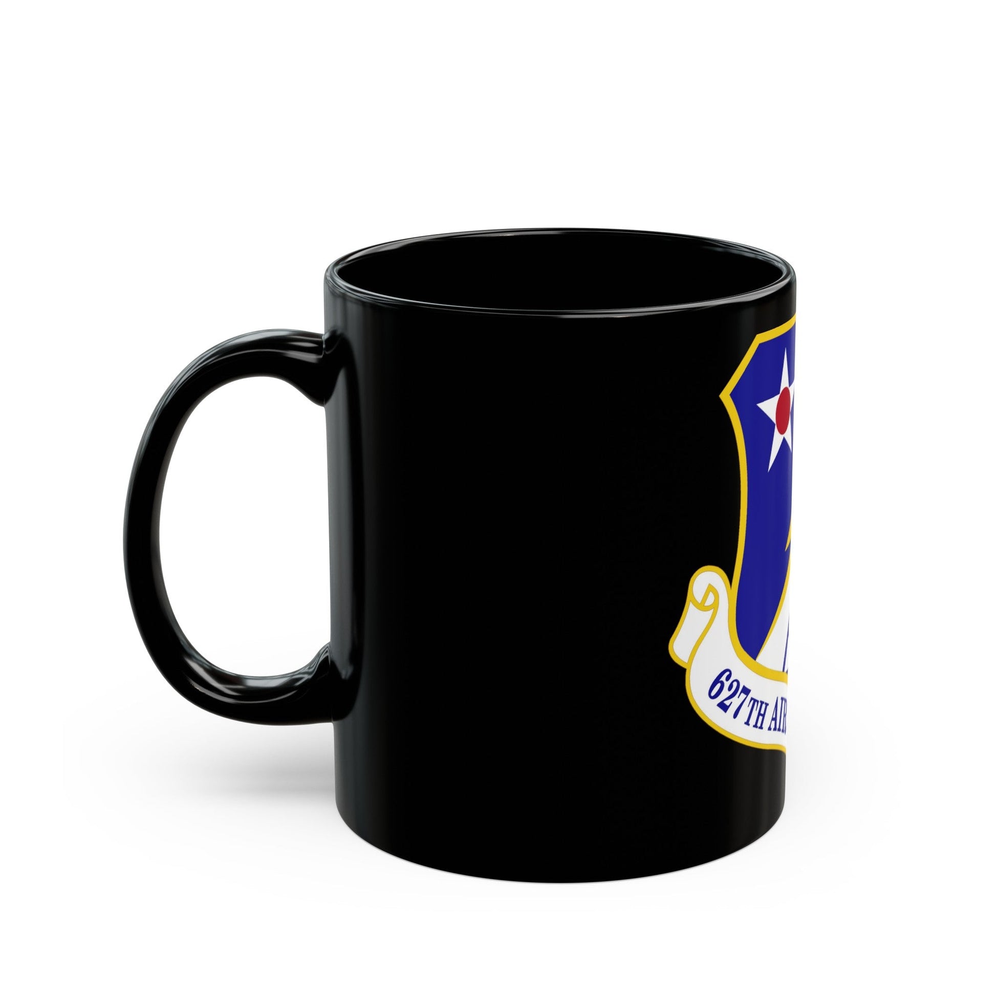 627 Air Base Group AMC (U.S. Air Force) Black Coffee Mug-The Sticker Space