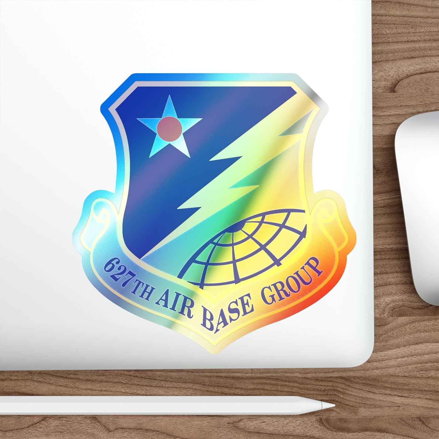 627 Air Base Group AMC (U.S. Air Force) Holographic STICKER Die-Cut Vinyl Decal-The Sticker Space