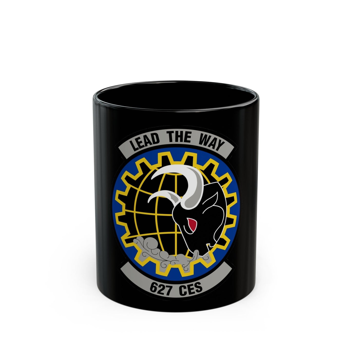 627 Civil Engineer Squadron AMC (U.S. Air Force) Black Coffee Mug-11oz-The Sticker Space