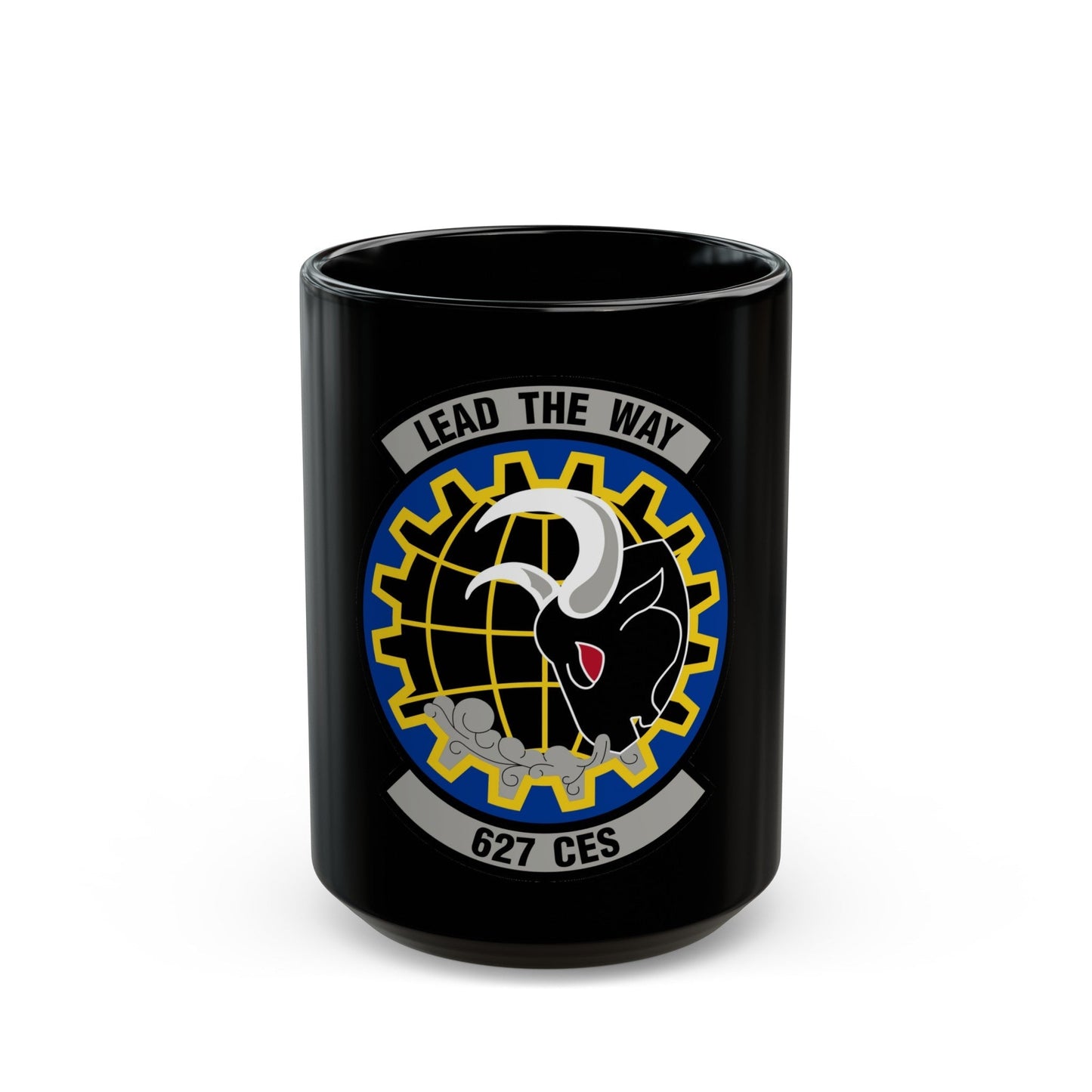 627 Civil Engineer Squadron AMC (U.S. Air Force) Black Coffee Mug-15oz-The Sticker Space