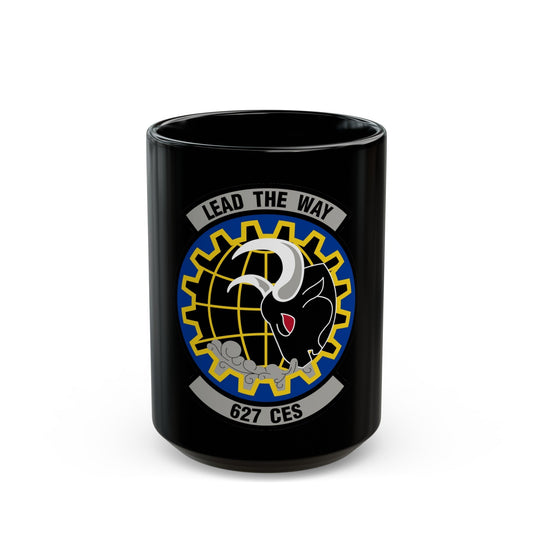 627 Civil Engineer Squadron AMC (U.S. Air Force) Black Coffee Mug-15oz-The Sticker Space