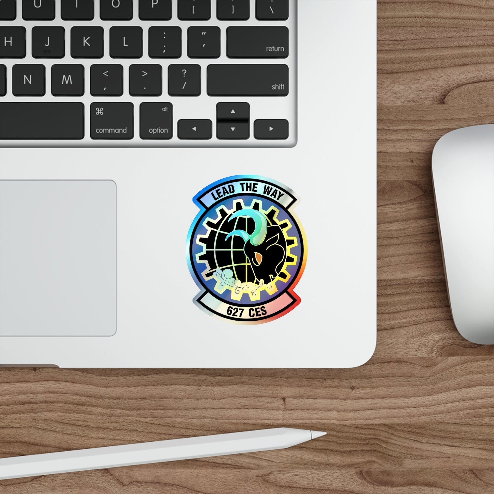 627 Civil Engineer Squadron AMC (U.S. Air Force) Holographic STICKER Die-Cut Vinyl Decal-The Sticker Space