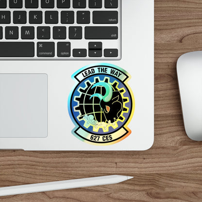 627 Civil Engineer Squadron AMC (U.S. Air Force) Holographic STICKER Die-Cut Vinyl Decal-The Sticker Space