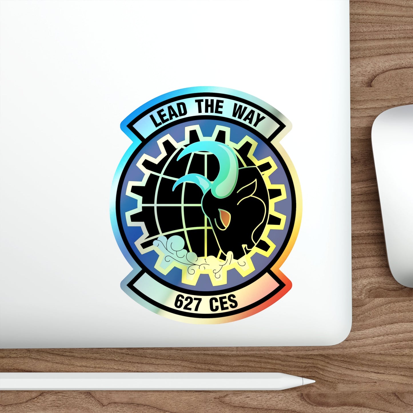 627 Civil Engineer Squadron AMC (U.S. Air Force) Holographic STICKER Die-Cut Vinyl Decal-The Sticker Space