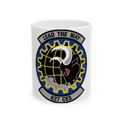 627 Civil Engineer Squadron AMC (U.S. Air Force) White Coffee Mug-11oz-The Sticker Space