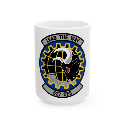 627 Civil Engineer Squadron AMC (U.S. Air Force) White Coffee Mug-15oz-The Sticker Space