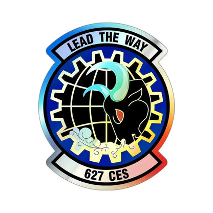 627 Civil Engineer Squadron AMC (U.S. Air Force) Holographic STICKER Die-Cut Vinyl Decal - The Sticker Space