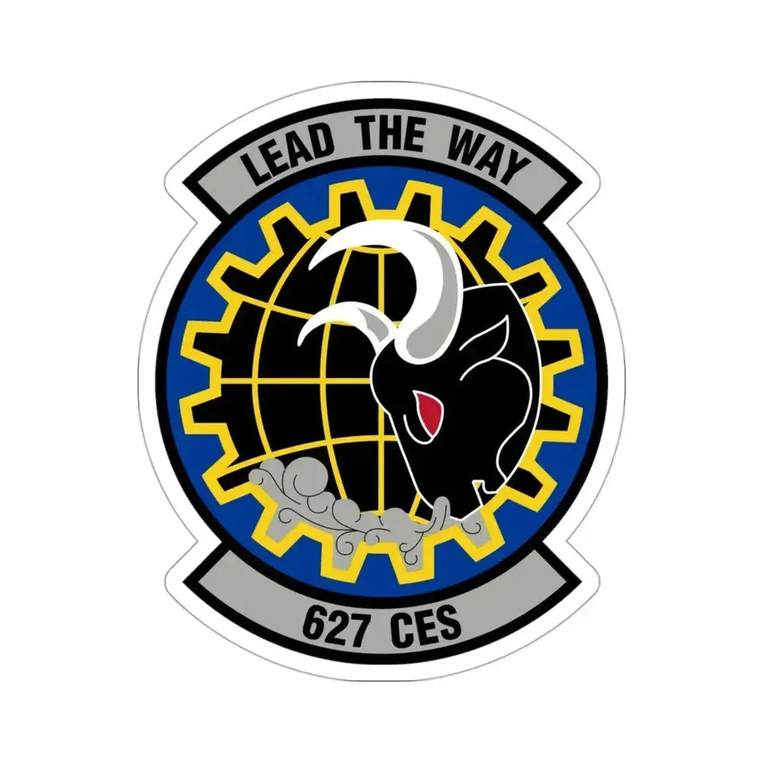 627 Civil Engineer Squadron AMC (U.S. Air Force) STICKER Vinyl Die-Cut Decal 3 Inch - The Sticker Space
