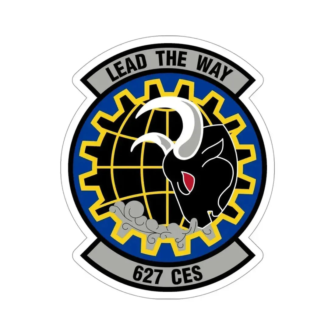627 Civil Engineer Squadron AMC (U.S. Air Force) STICKER Vinyl Die-Cut Decal 4 Inch - The Sticker Space