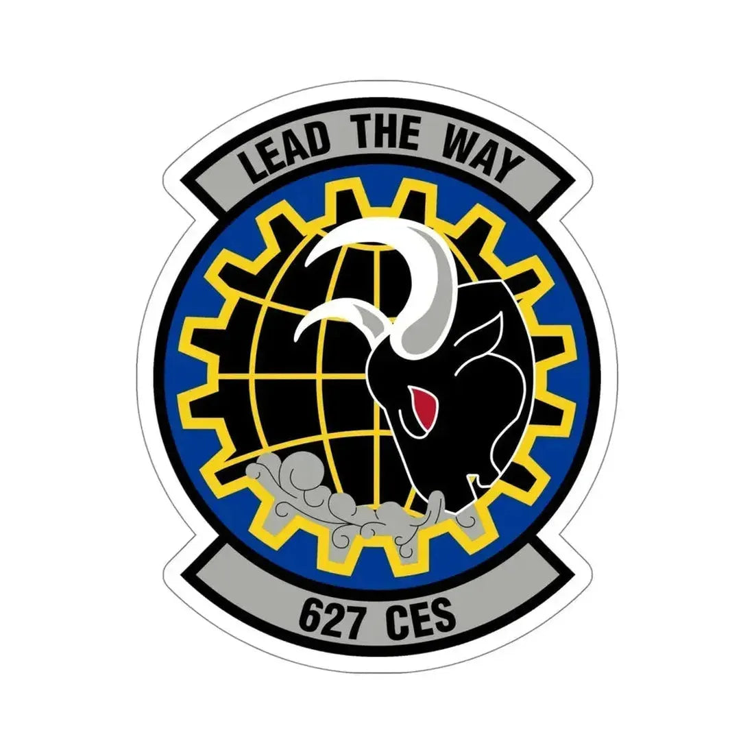 627 Civil Engineer Squadron AMC (U.S. Air Force) STICKER Vinyl Die-Cut Decal 5 Inch - The Sticker Space