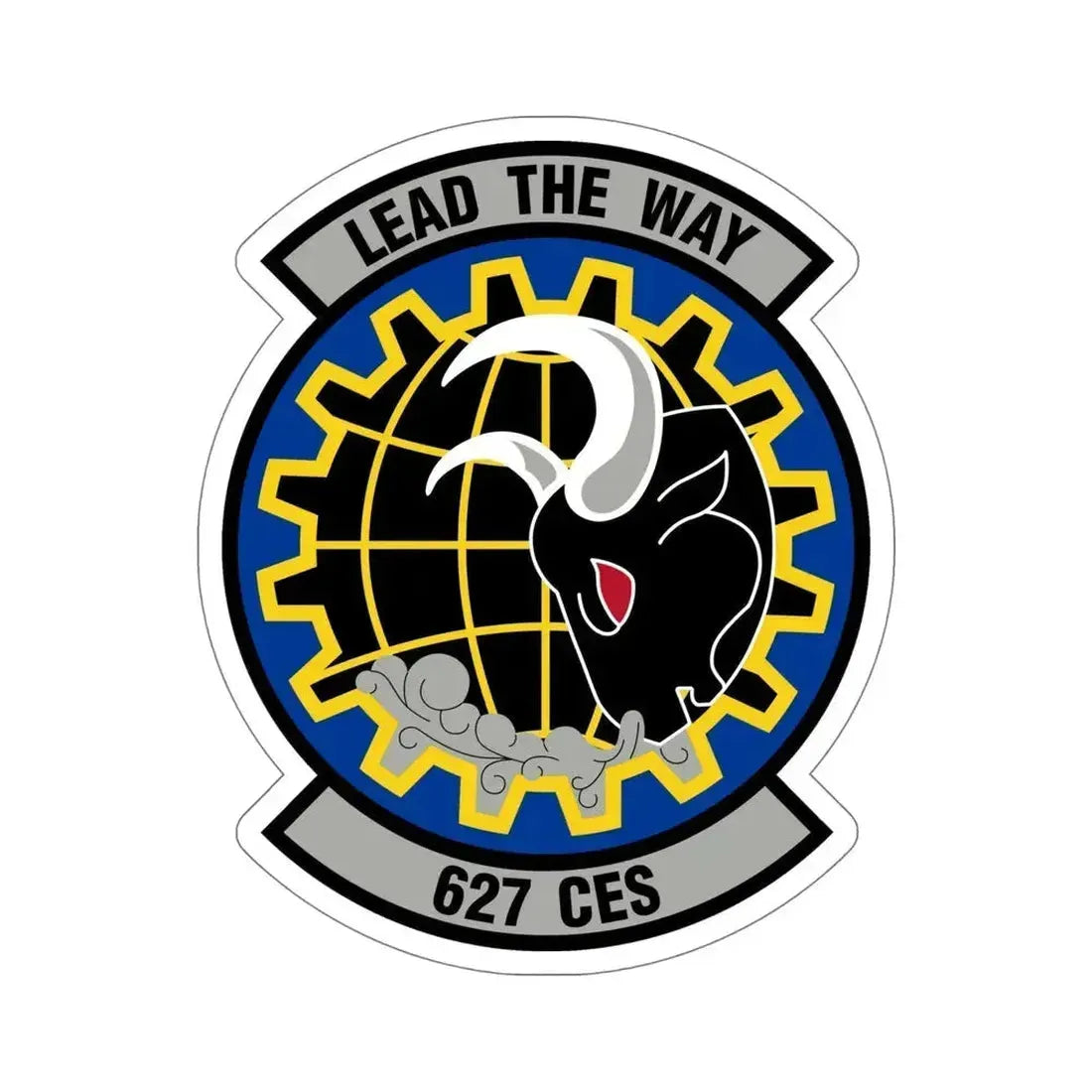 627 Civil Engineer Squadron AMC (U.S. Air Force) STICKER Vinyl Die-Cut Decal 6 Inch - The Sticker Space