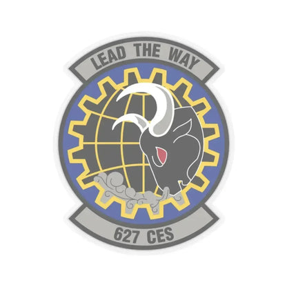 627 Civil Engineer Squadron AMC (U.S. Air Force) STICKER Vinyl Kiss-Cut Decal 2 Inch Transparent - The Sticker Space