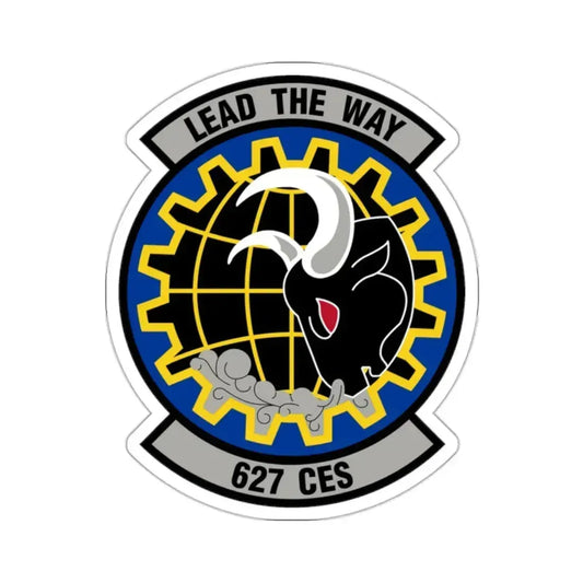 627 Civil Engineer Squadron AMC (U.S. Air Force) STICKER Vinyl Kiss-Cut Decal 2 Inch White - The Sticker Space