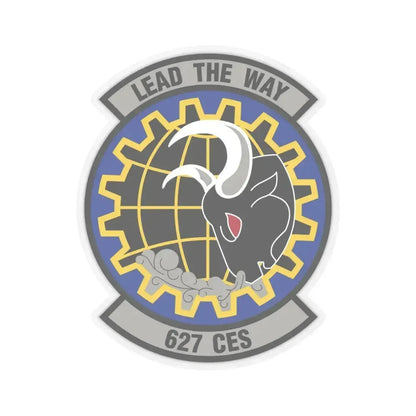 627 Civil Engineer Squadron AMC (U.S. Air Force) STICKER Vinyl Kiss-Cut Decal 4 Inch Transparent - The Sticker Space