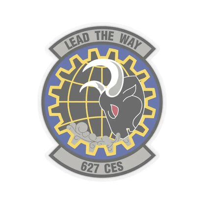 627 Civil Engineer Squadron AMC (U.S. Air Force) STICKER Vinyl Kiss-Cut Decal 6 Inch Transparent - The Sticker Space