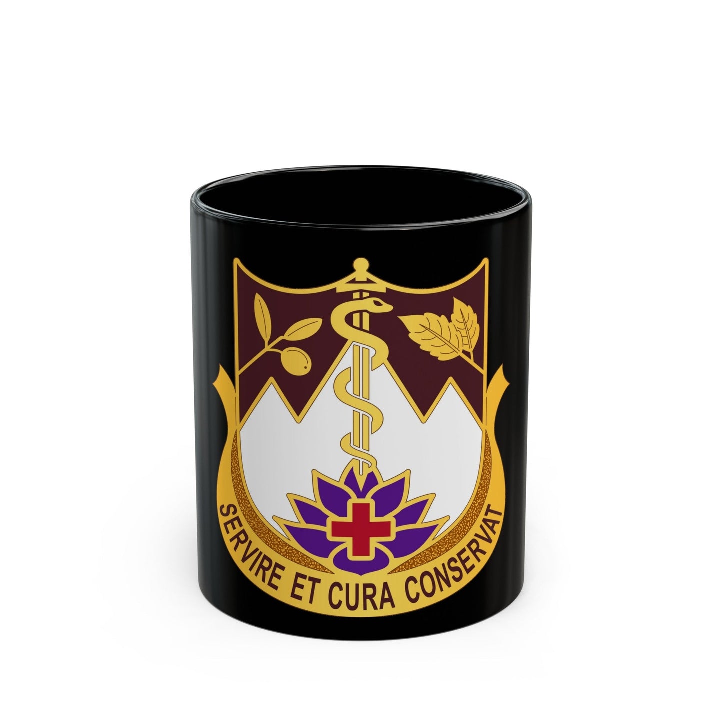 627 Hospital Center (U.S. Army) Black Coffee Mug-11oz-The Sticker Space