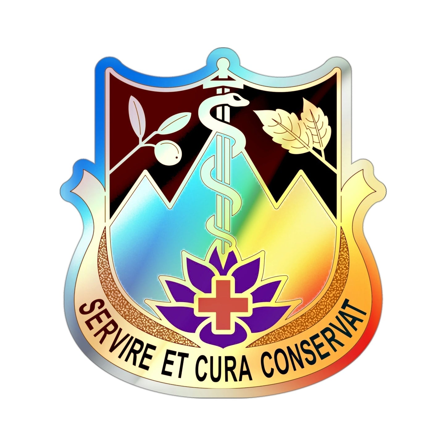 627 Hospital Center (U.S. Army) Holographic STICKER Die-Cut Vinyl Decal-3 Inch-The Sticker Space