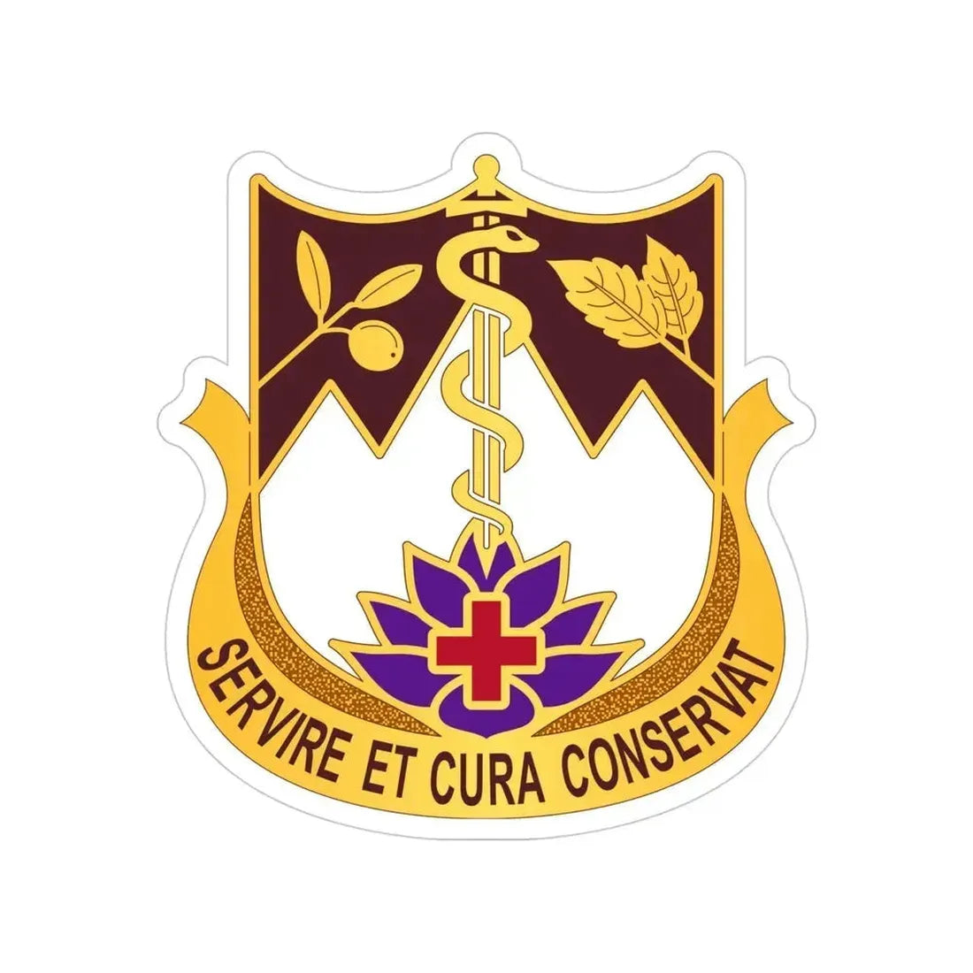 627 Hospital Center (U.S. Army) Transparent STICKER Die-Cut Vinyl Decal 4 Inch - The Sticker Space
