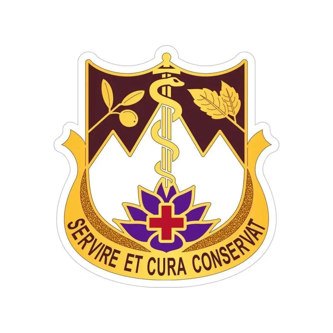 627 Hospital Center (U.S. Army) Transparent STICKER Die-Cut Vinyl Decal 5 Inch - The Sticker Space