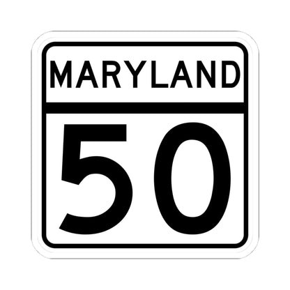 MD Route 50 (Maryland) (Road Sign) STICKER Vinyl Kiss-Cut Decal
