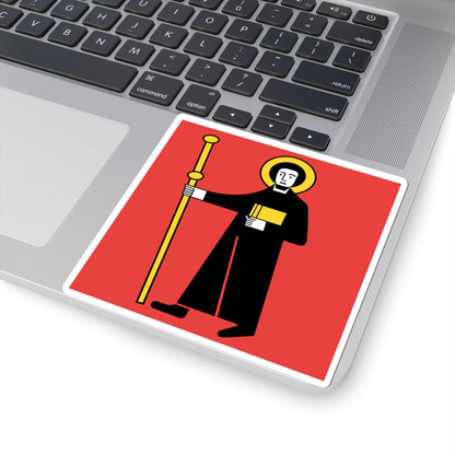 Flag of Canton of Glarus (Switzerland) STICKER Vinyl Kiss-Cut Decal