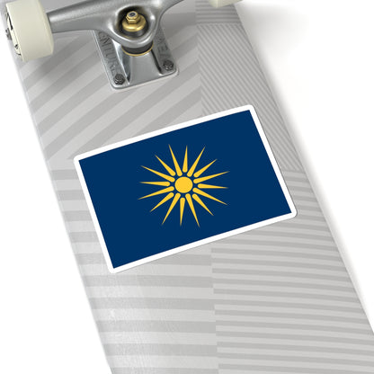 Flag of Greek Macedonia (Greece) STICKER Vinyl Kiss-Cut Decal