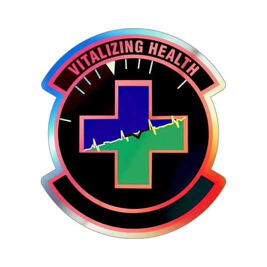 628 Healthcare Operations Squadron AMC (U.S. Air Force) Holographic STICKER Die-Cut Vinyl Decal 6 Inch Holographic - The Sticker Space