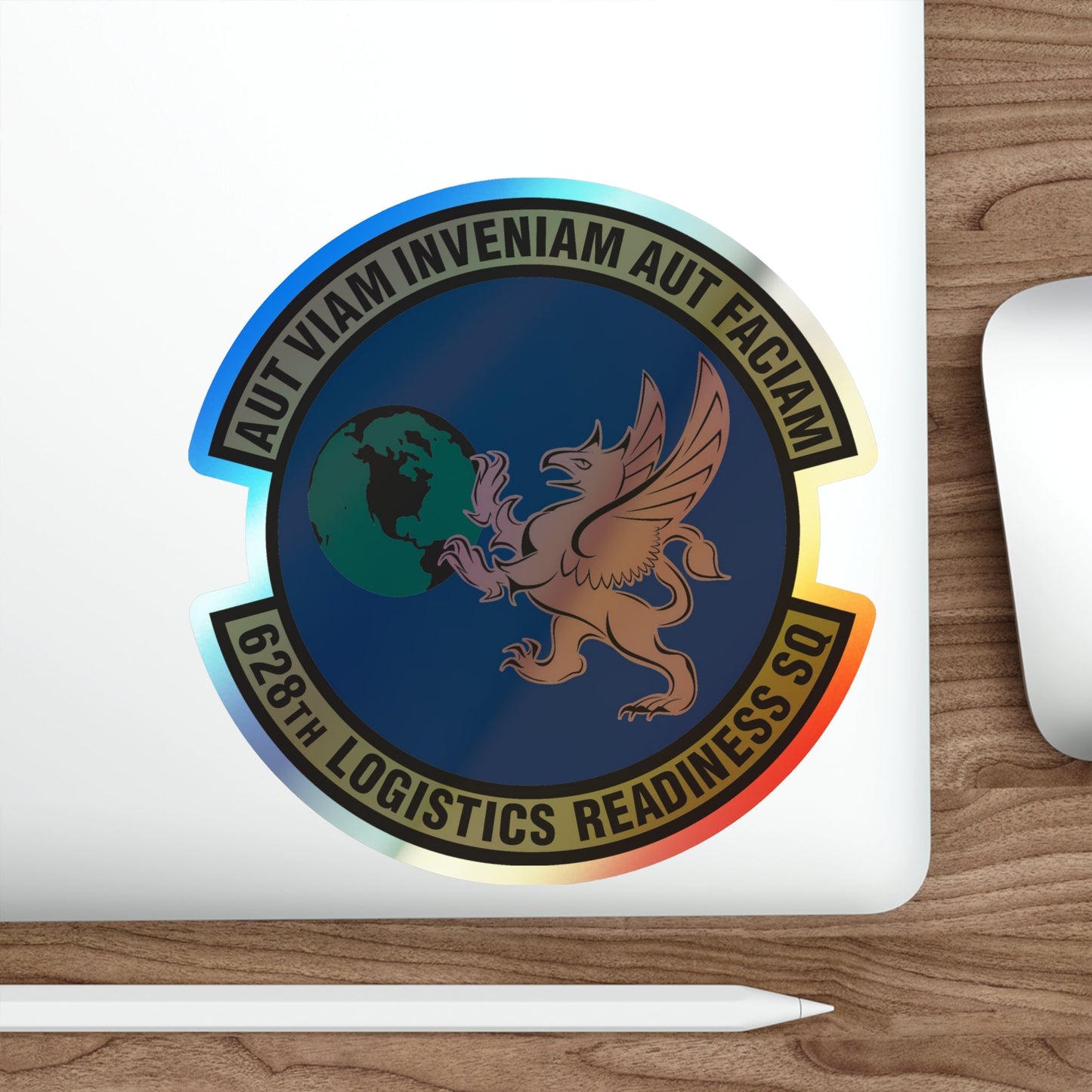 628 Logistics Readiness Squadron AMC (U.S. Air Force) Holographic STICKER Die-Cut Vinyl Decal-The Sticker Space