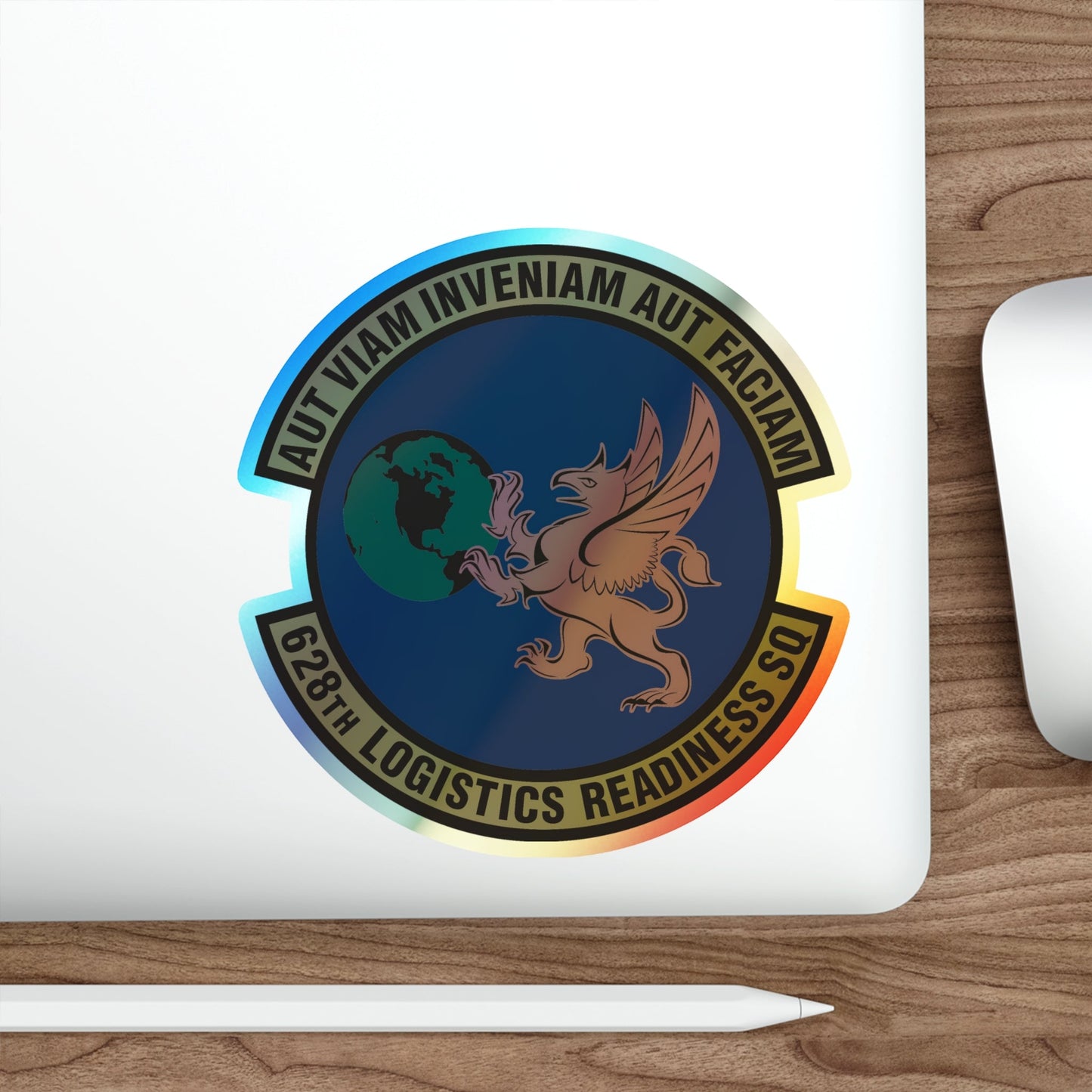 628 Logistics Readiness Squadron AMC (U.S. Air Force) Holographic STICKER Die-Cut Vinyl Decal-The Sticker Space