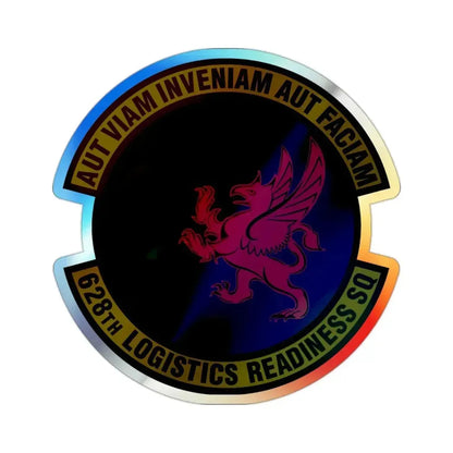 628 Logistics Readiness Squadron AMC (U.S. Air Force) Holographic STICKER Die-Cut Vinyl Decal 2 Inch Holographic - The Sticker Space