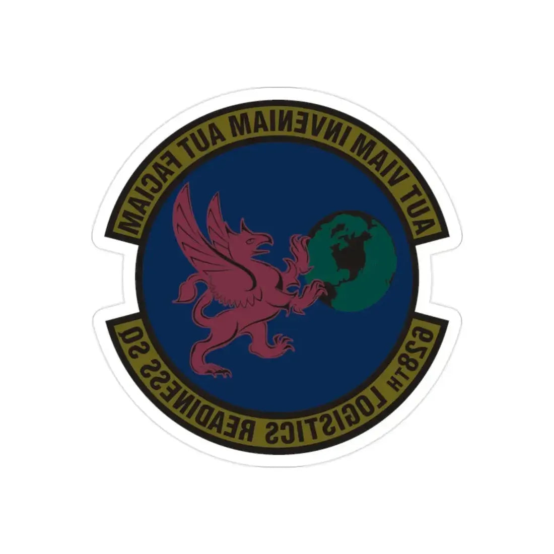 628 Logistics Readiness Squadron AMC (U.S. Air Force) REVERSE PRINT Transparent Die-Cut STICKER - The Sticker Space
