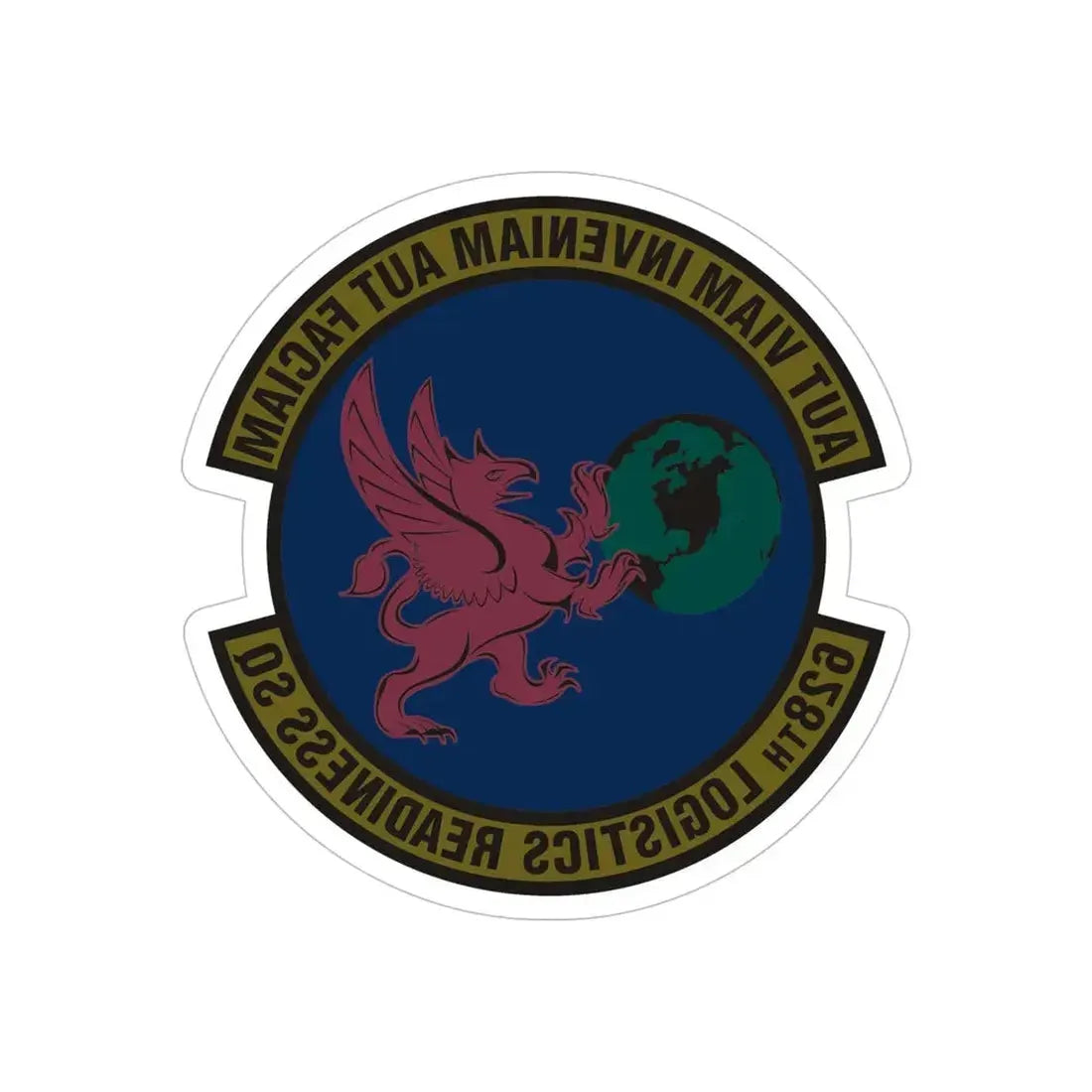 628 Logistics Readiness Squadron AMC (U.S. Air Force) REVERSE PRINT Transparent Die-Cut STICKER - The Sticker Space